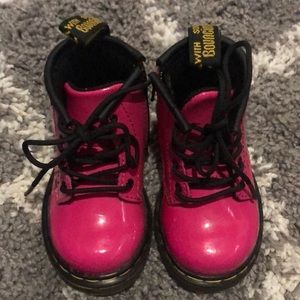 Girls Dr Martens Pink Boots